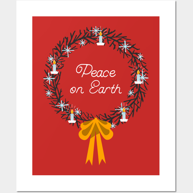 Peace on Earth (Christmas wreath) Wall Art by PersianFMts